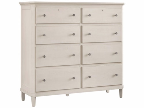 Transitional 8-Drawer Chest with Removable Jewelry Tray
