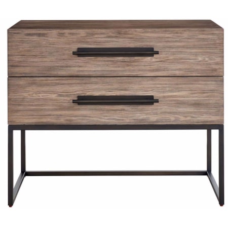 Boulder Metal Base Nightstand