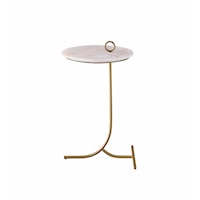 Contemporary Rose Quartz Accent Table