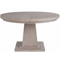 Contemporary Round Dining Table with Extension Leaf