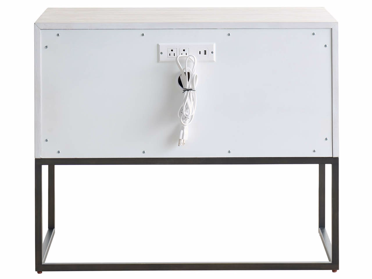 River Rock Metal Base Nightstand