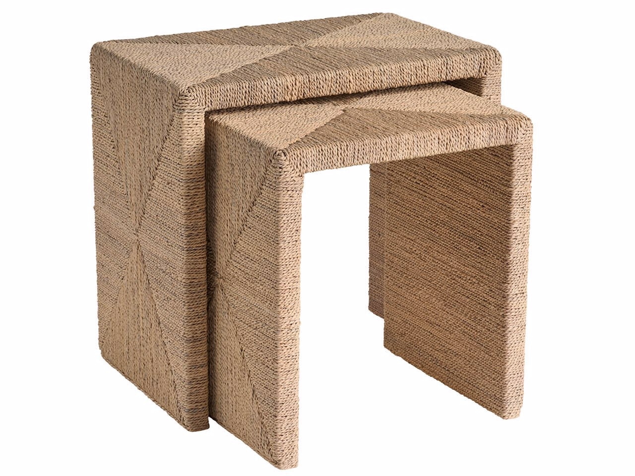 2-Piece Woven Nesting Tables