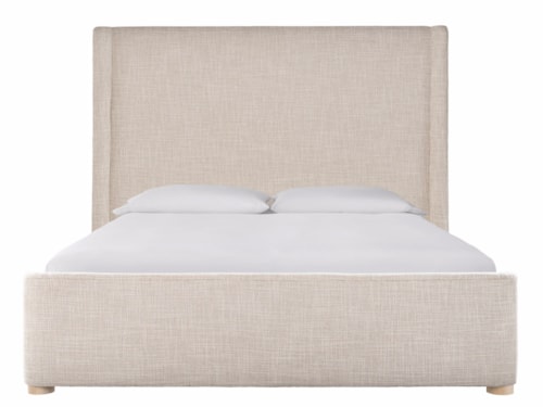 Contemporary Upholstered King High Panel Bed