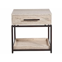 Contemporary Nightstand with USB Ports and Outlets