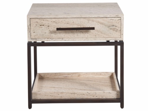 Contemporary Nightstand with USB Ports and Outlets