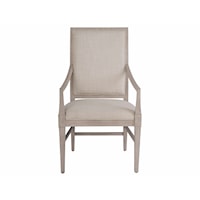 Contemporary Arm Chair with Upholstered Seat