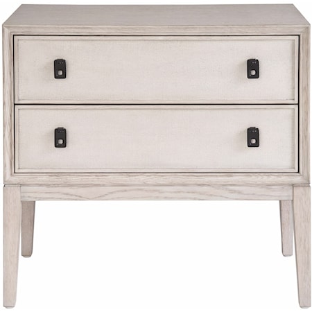 Contemporary 2-Drawer Nightstand with USB Ports