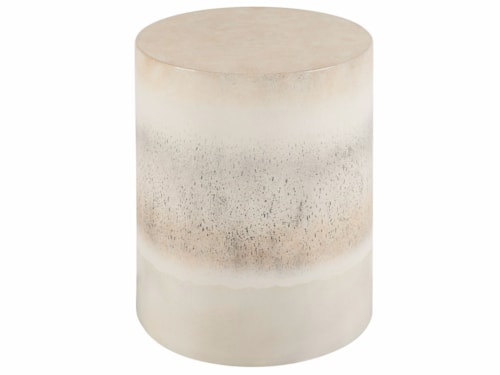 Contemporary Round End Table with Concrete Base