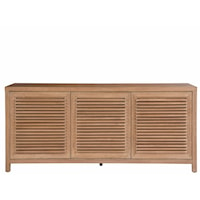 Coastal 3-Door Storage Credenza with Adjustable Shelves