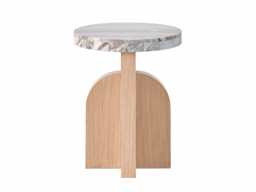 Contemporary Marble Top Accent Table