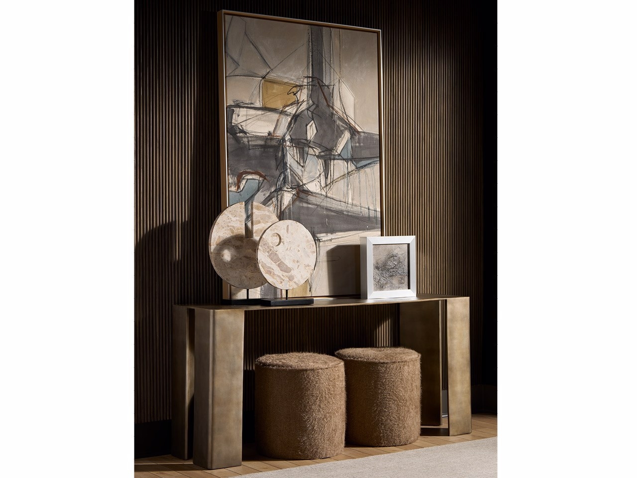 O'Connor Designs Modern- Mist & Veil Sculptural Console Table