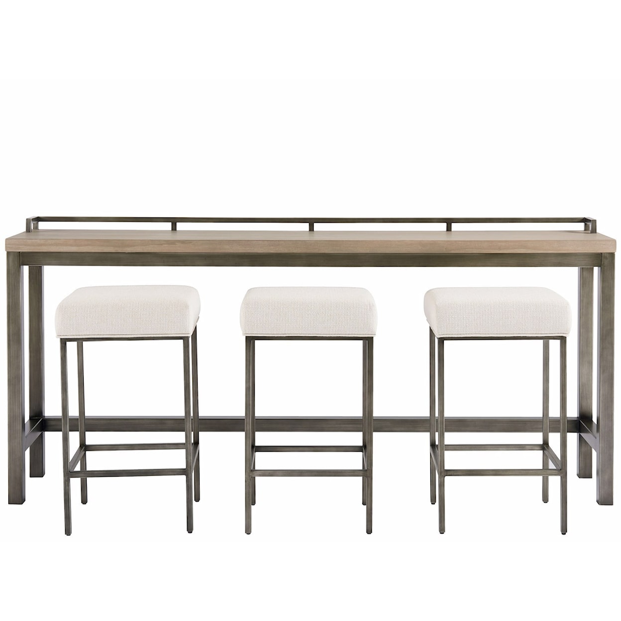 Universal Curated Mitchell Console Table with 3 Stools