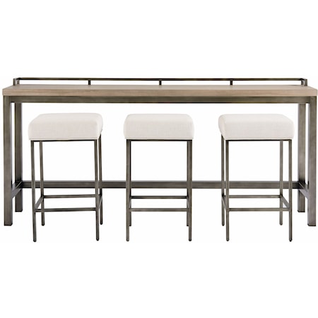 Mitchell Console Table with 3 Stools