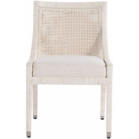 Dining Chair with Rattan Seatback