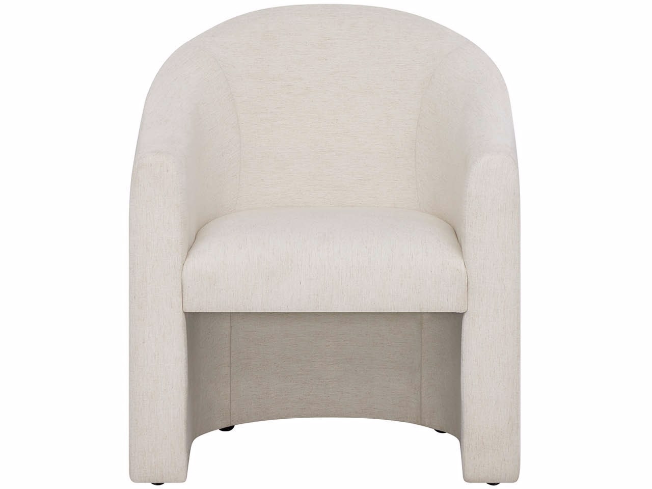 Upholstered Barrel-Back Dining Arm Chair