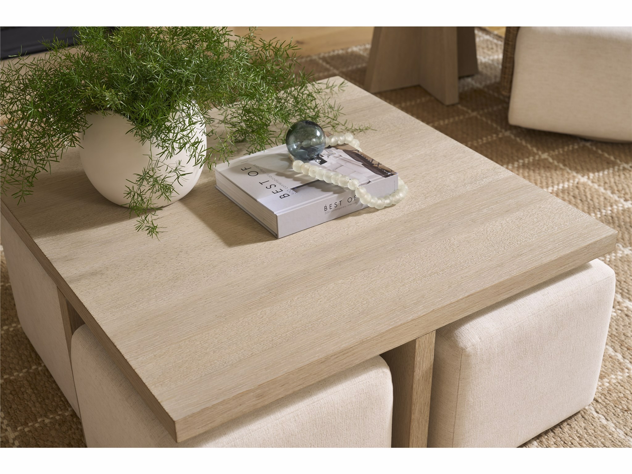 O'Connor Designs Oasis - Coastal Living Home Collection Cocktail Table with Ottomans