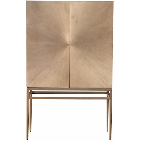 Contemporary 2-Door Bar Cabinet with Adjustable Shelves
