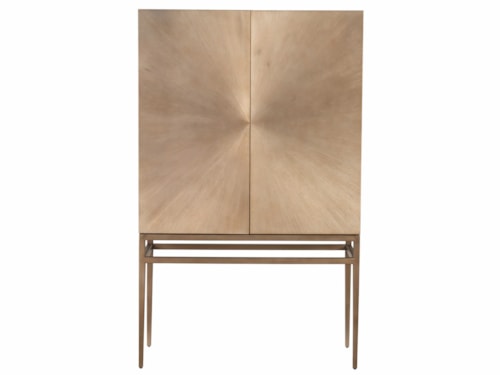 Contemporary 2-Door Bar Cabinet with Adjustable Shelves