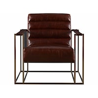 Traditional Accent Chair with Metal Frame