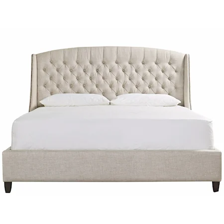 Halston Upholstered Queen Bed with Winged Headboard