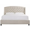 Universal Curated 552260B Halston Upholstered King Bed with Winged ...