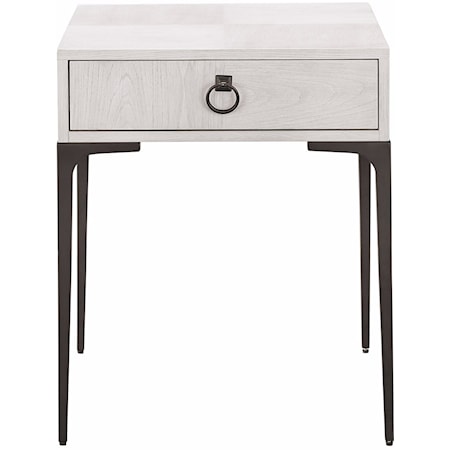 Dahlia Contemporary Two-Tone 1-Drawer End Table