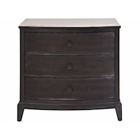Contemporary 3-Drawer Nightstand with USB Ports