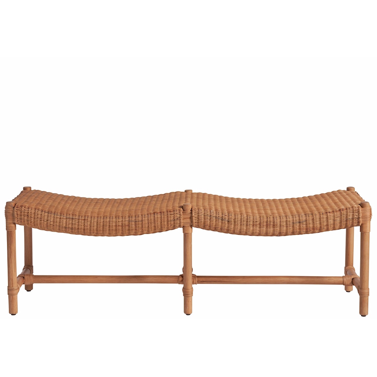 Universal Weekender Coastal Living Home Collection Two-Seat Rattan Bench