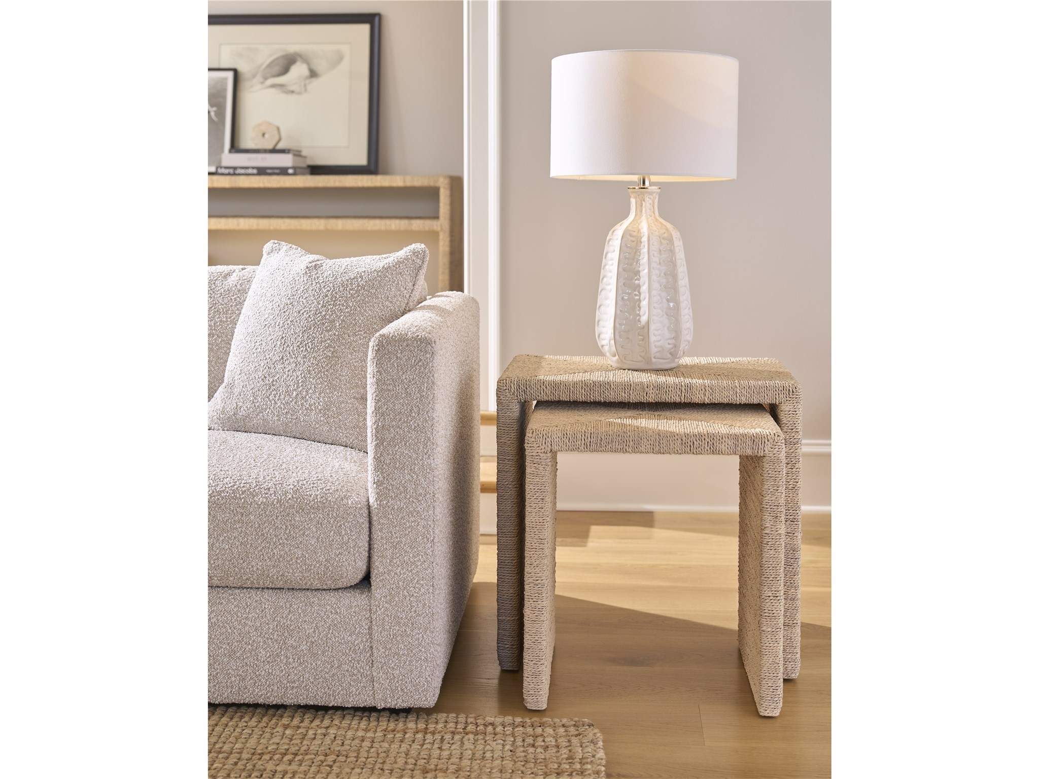 O'Connor Designs Oasis - Coastal Living Home Collection 2-Piece Woven Nesting Tables