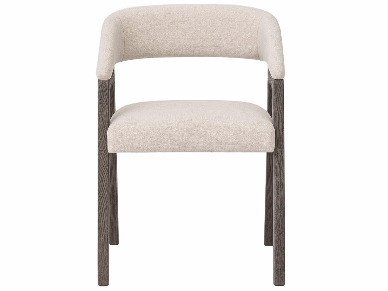 Upholstered Open Barrel-Back Dining Chair