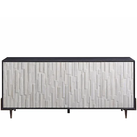 Contemporary Olso Entertainment Console with Stone Door Fronts