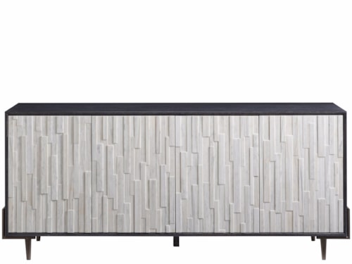 Contemporary Entertainment Console with Stone Door Fronts