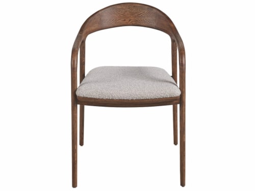 Contemporary Dining Arm Chair with Upholstered Seat