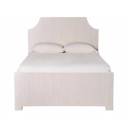 Coastal Queen Panel Bed in White Sand Finish