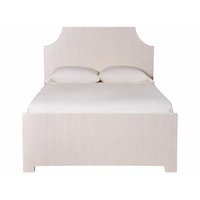 Coastal Queen Panel Bed in White Sand Finish