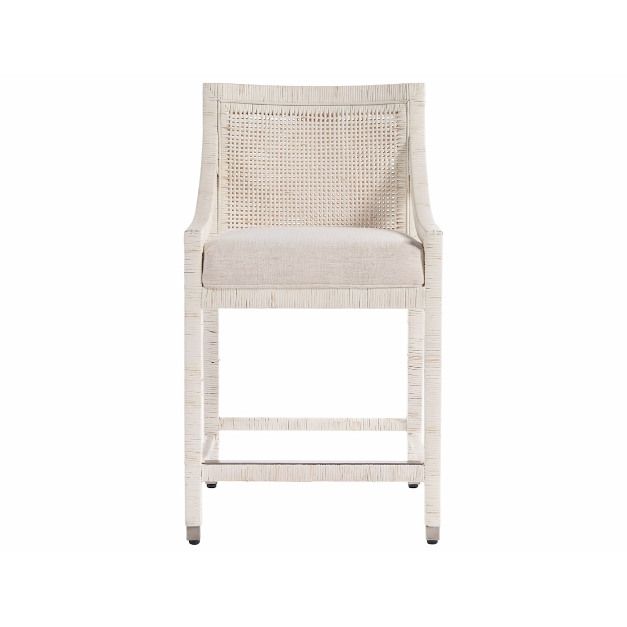 Universal Weekender Coastal Living Home Collection Counter Chair with Rattan Seatback