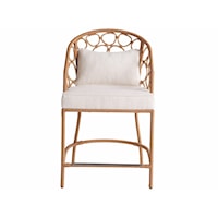 Coastal Upholstered Counter Height Chair