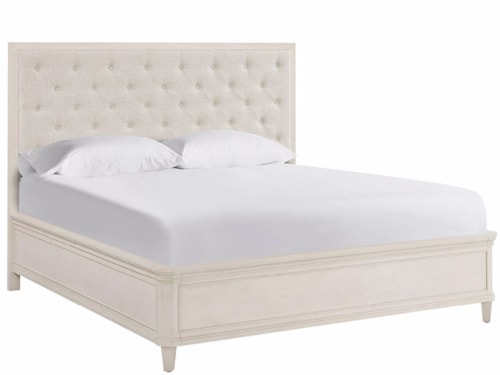 Transitional King Upholstered Bed