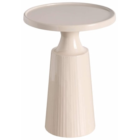 Round Pedestal End Table