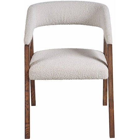 Contemporary Upholstered Barrel Back Dining Chair