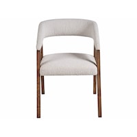 Contemporary Upholstered Barrel Back Dining Chair