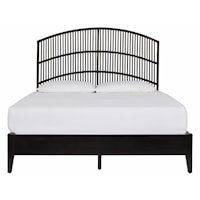 Coastal King Metal Arched Panel Bed