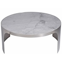 Contemporary Large Nesting Table with Nickel Base