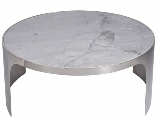 Contemporary Large Nesting Table with Nickel Base