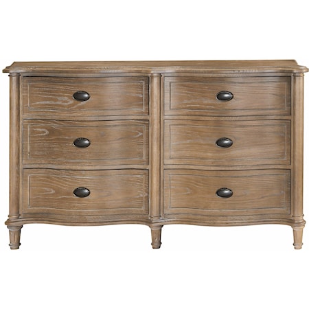 Transitional 6-Drawer Dresser