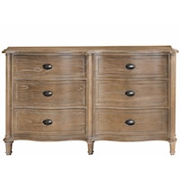 Transitional 6-Drawer Dresser