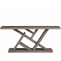Contemporary Lumin Console Table with Diagonal Base