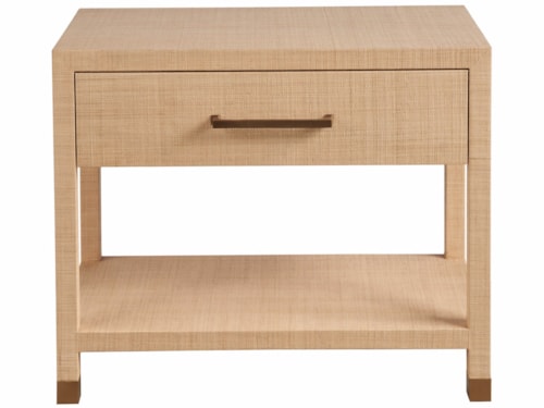 Contemporary 1-Drawer Nightstand with Outlet & USB Ports