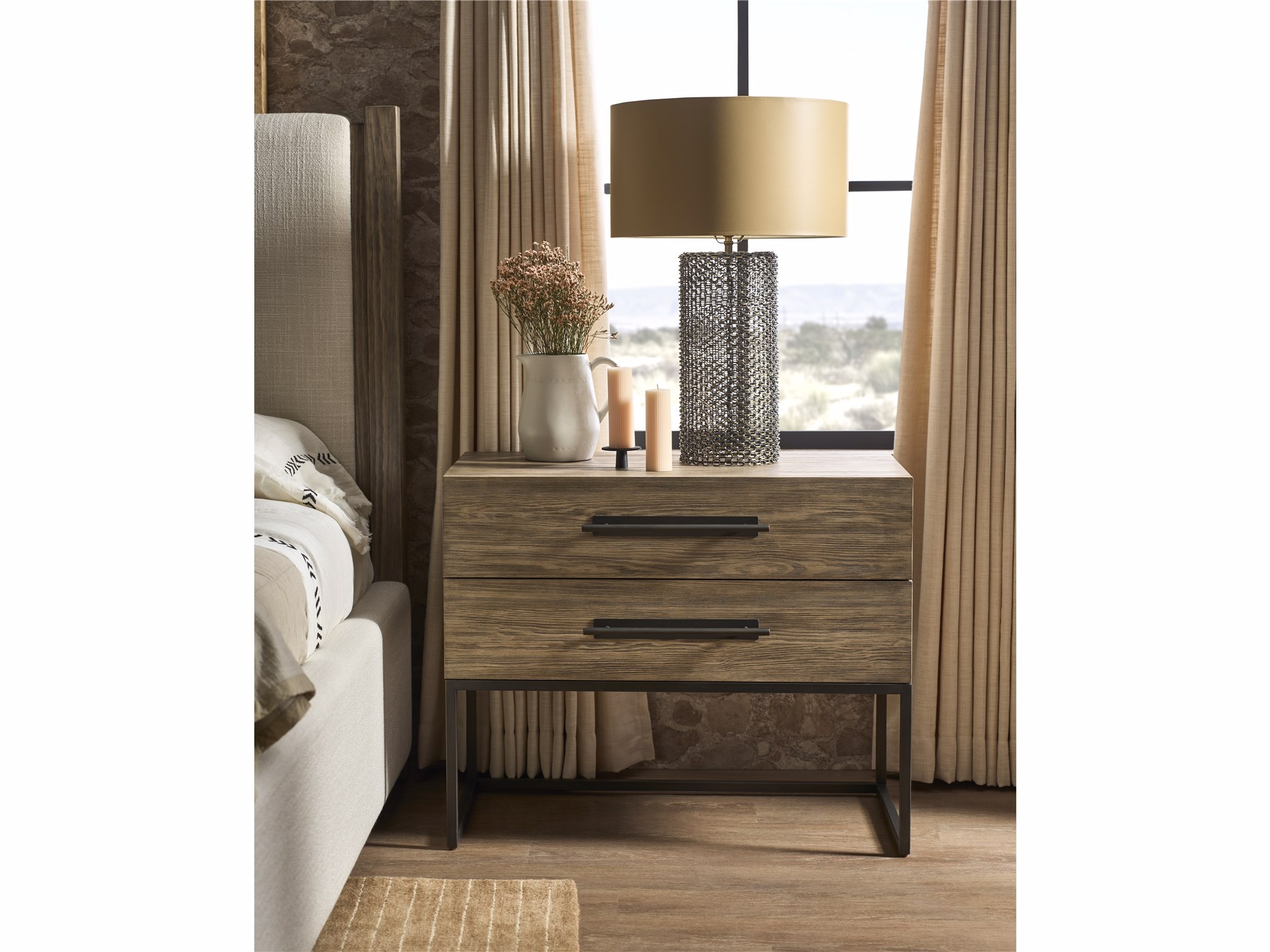 O'Connor Designs Dwell Boulder Metal Base Nightstand