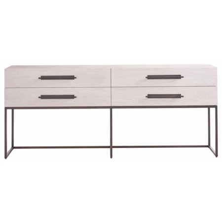 River Rock Metal Base Console